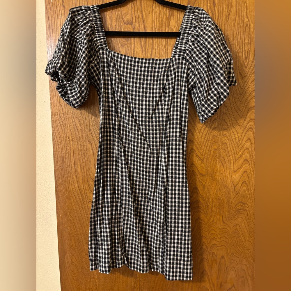 Black and white gingham  dress